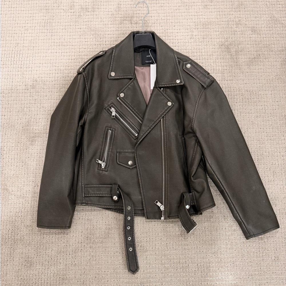 Mango faux Leather Jacket